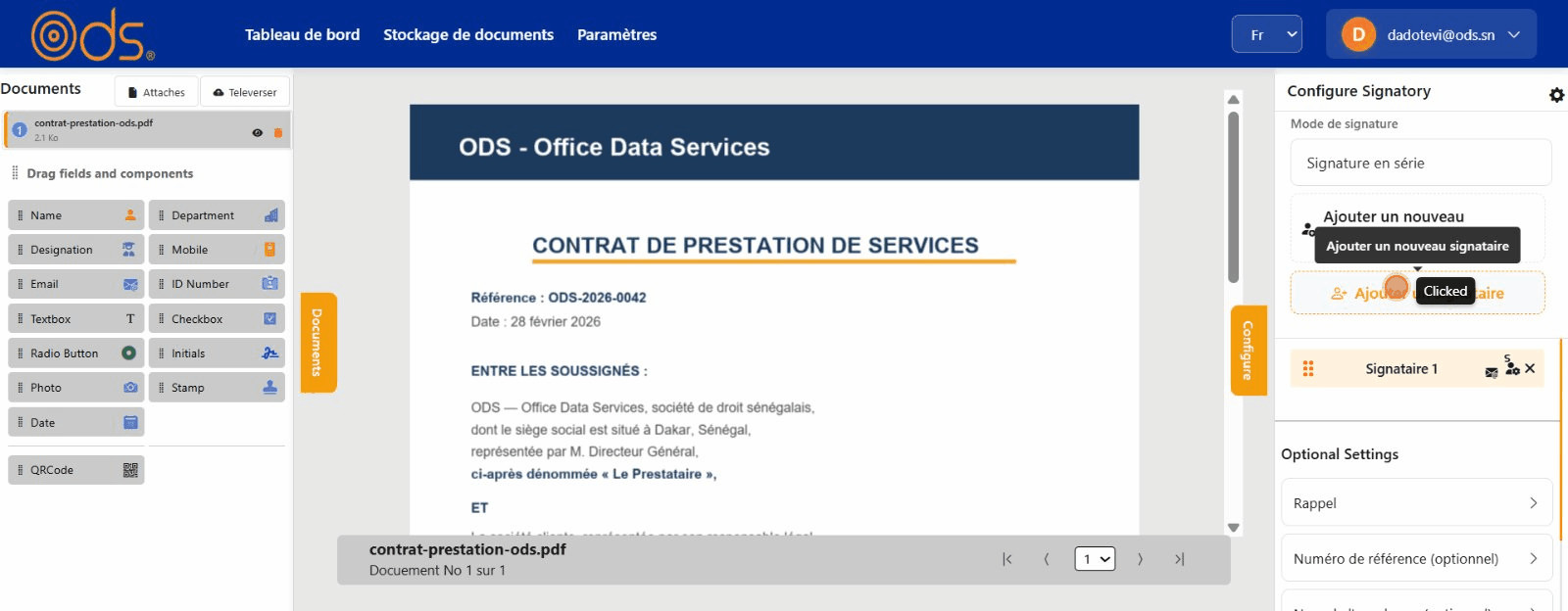 Ajout signataires OSign
