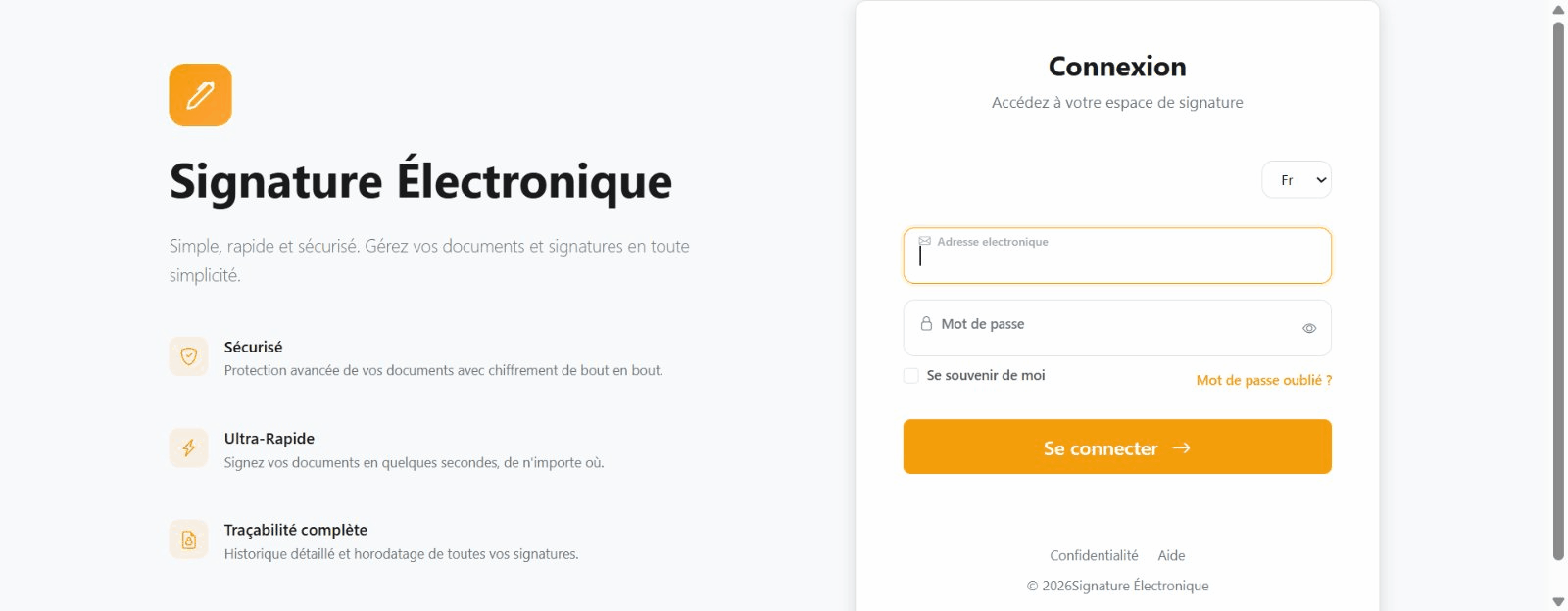 Démonstration connexion OSign